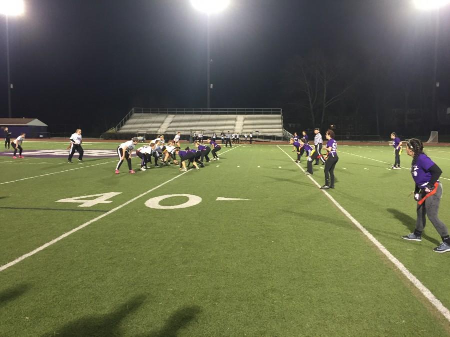 The annual Powderpuff football game takes place between juniors and seniors. 