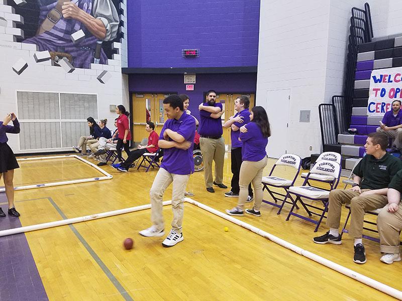Baldwin Bocce competitors have some fun while competing. 