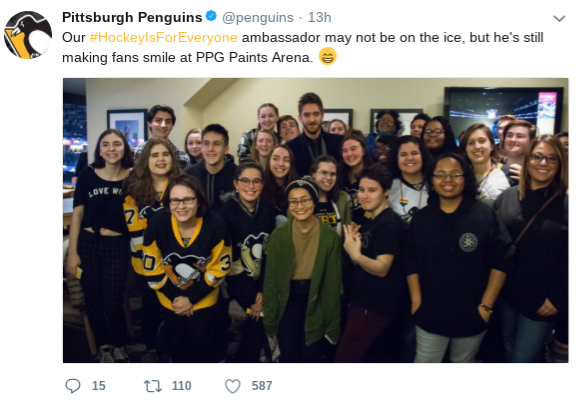 Outreach Club gets Pens tickets, meets Murray