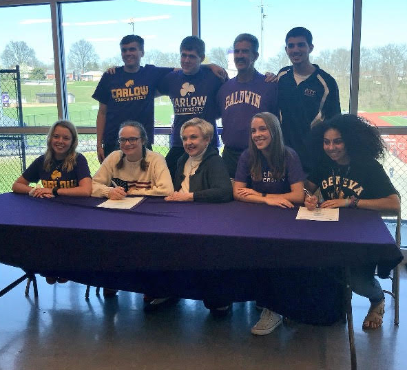Senior athletes sign to compete at colleges