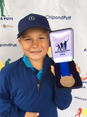 Fourth grader Michael Quallich had the opportunity to play at the famed Augusta Golf Course