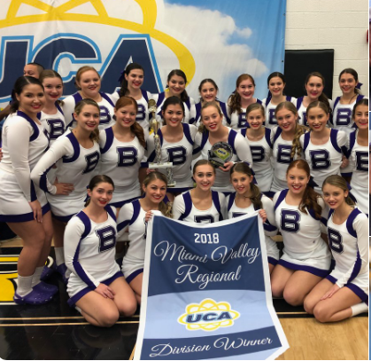 Both the game day and mat cheer teams finished in first place in their divisions at regionals in Ohio over the weekend, qualifying them for nationals in Florida in February.