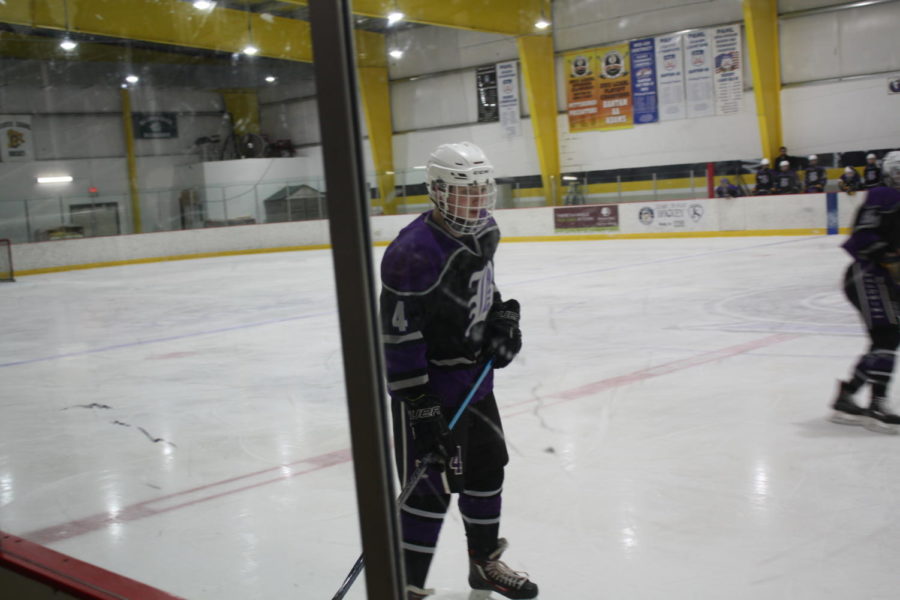 Defenseman Trevor Belak waits for a faceoff