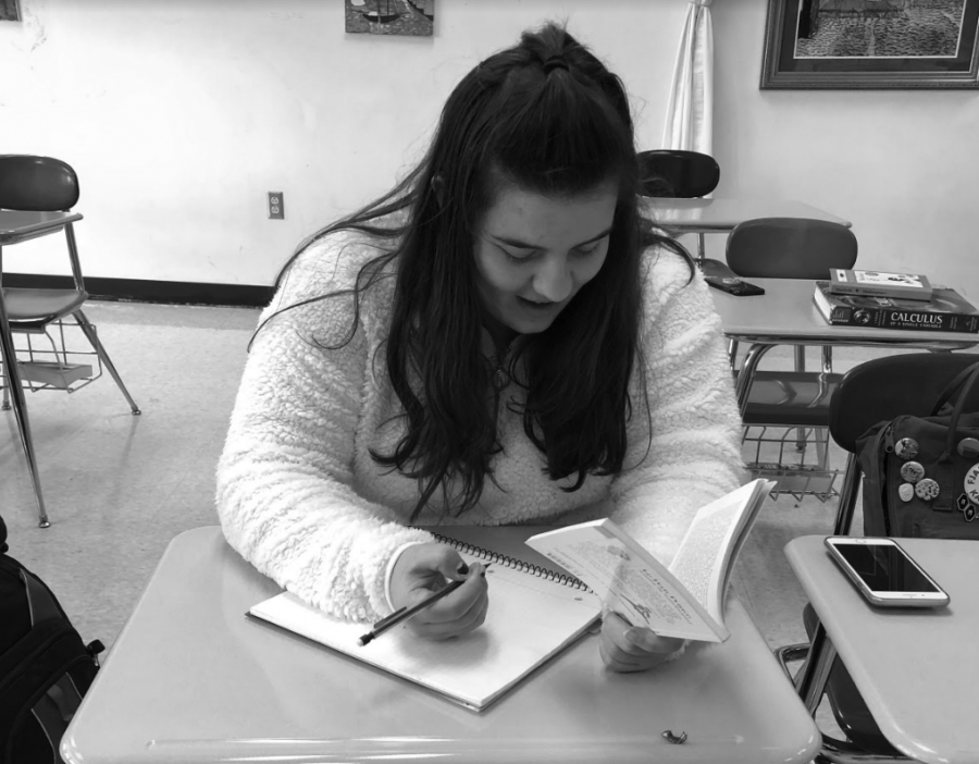 Home away from home: Ilona Thiis studies her native language in French class. Baldwin welcomed two foreign exchange students this school year.