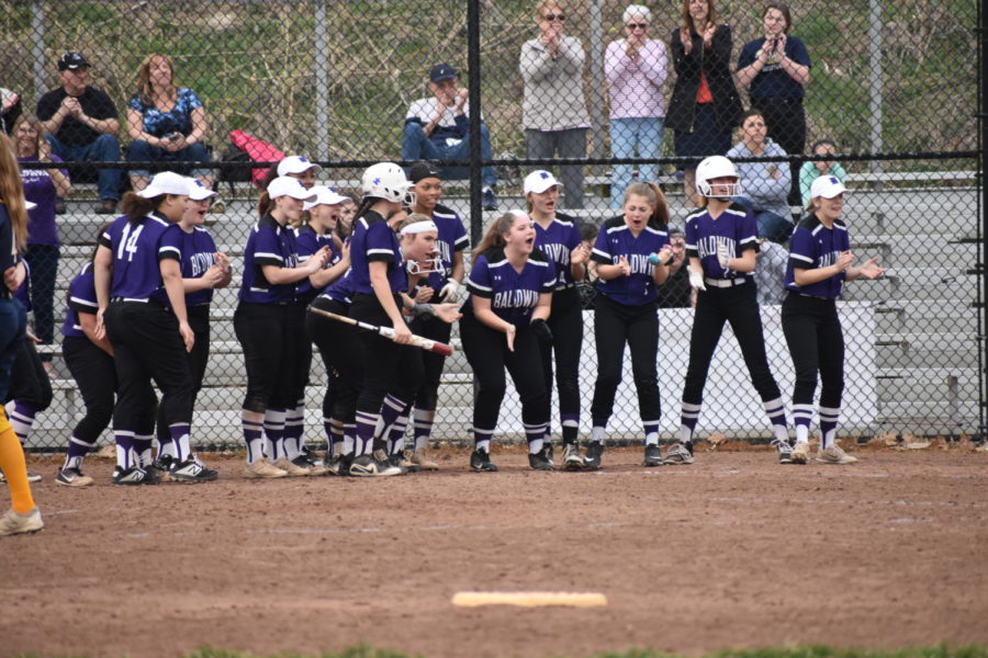 The team rallies each other on throughout the game against Mt. Lebo.