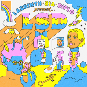 LSD brings together a collaboration of Labyrinth, Sia, and DJ Diplo to create a unique album.