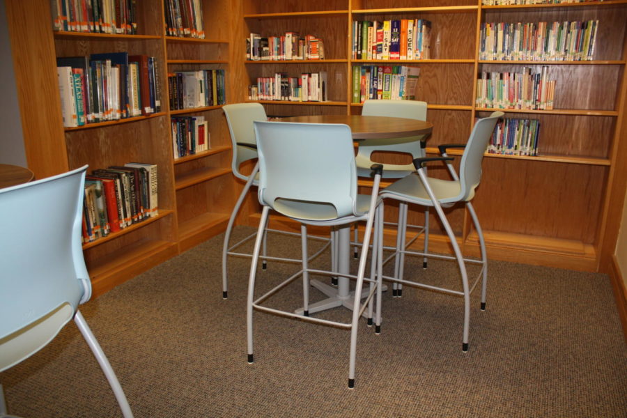The tables were designed by a local architect to support integrated learning.