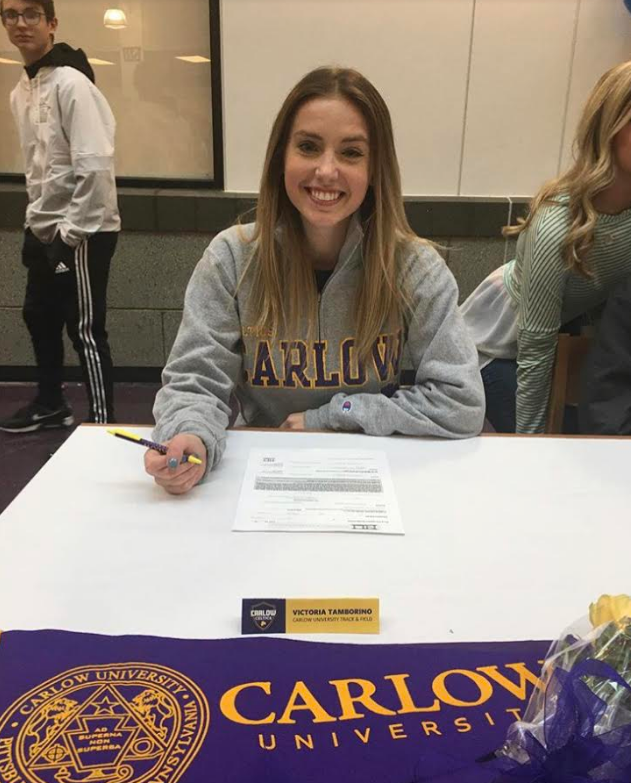 Tori Tamborino will compete with Carlows track and field team this upcoming school year.