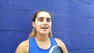 Freshman Gabrielle Moder has had a big year for the Baldwin tennis team.