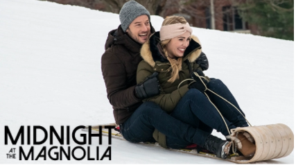 The new Netflix movie Midnight at the Magnolia stars Evan Williams and Natalie Hall. 