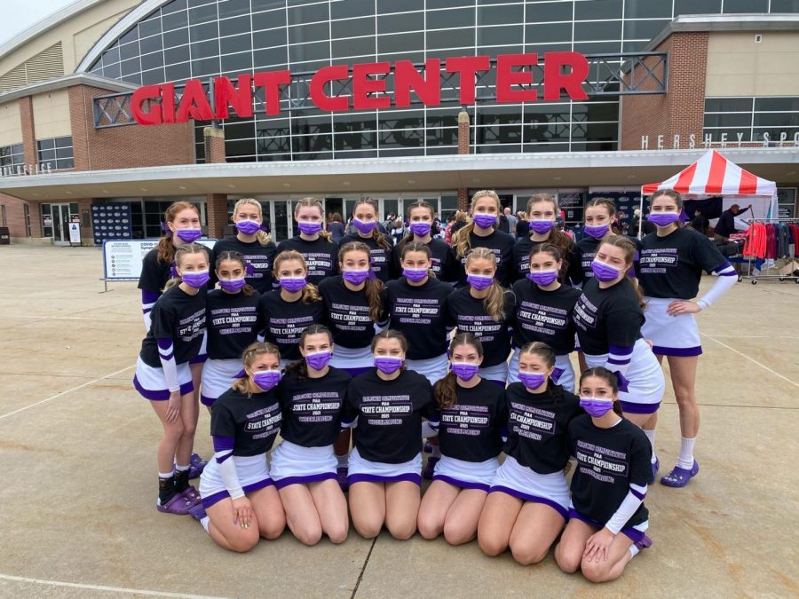 The Baldwin Competitive Cheer team competed at the PIAA State Championships this past weekend, placing third in their division. 