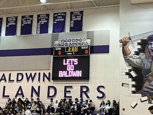 The Baldwin Fighting Highlander girls basketball team plays in the 5A division.