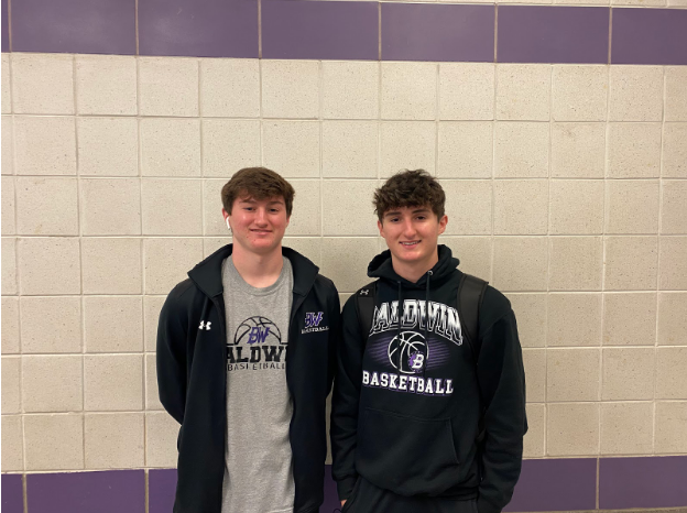 James and Nate Wesling both play on the Varsity basketball team. 
