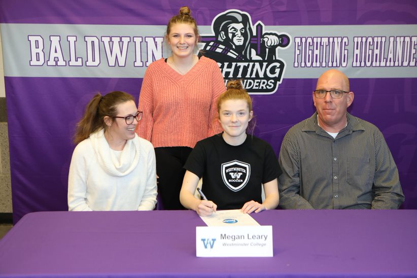 Megan Leary will continue playing soccer at Division III Westminster University.