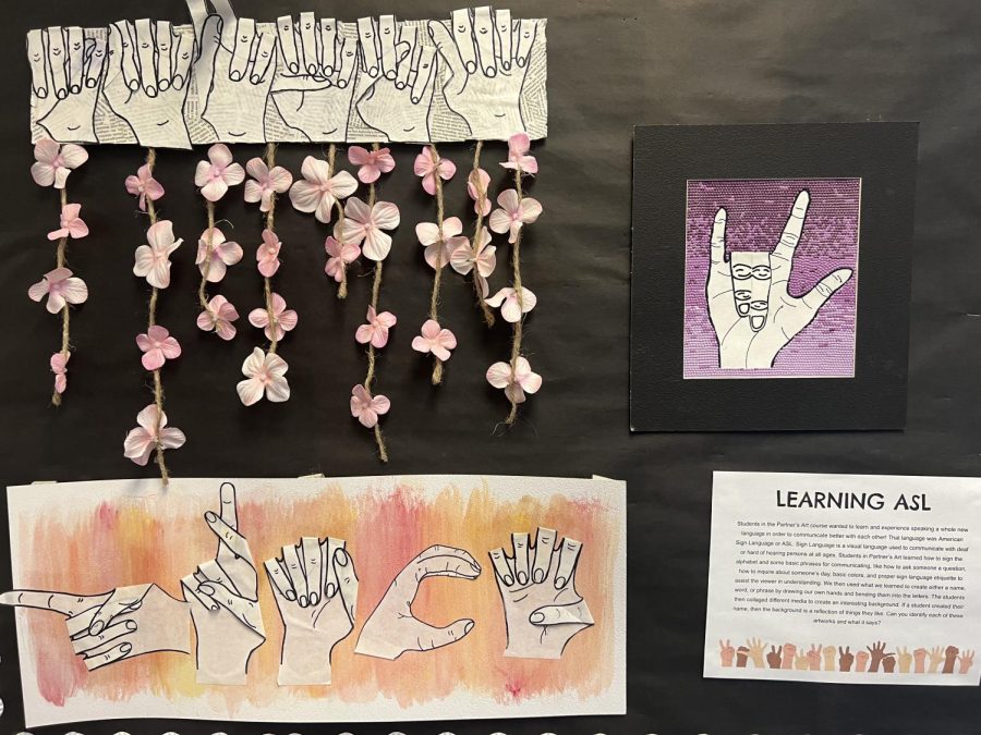 Students in Partners Art were recently introduced to ASL, but a full-year ASL course will be offered next year.
