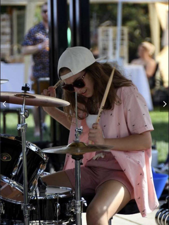 Freshman Addison Giglione’s dad, uncle and grandpa have all played the drums. Her dad wanted her to play as well, but she did not want to at first. 