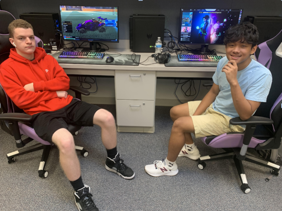 Senior Dylan Stone (left) and junior Annan Gurung (right) are on the esports team.

