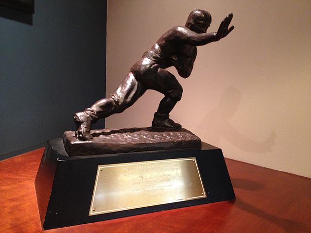 The Heisman Trophy is awarded to one college football player each season.