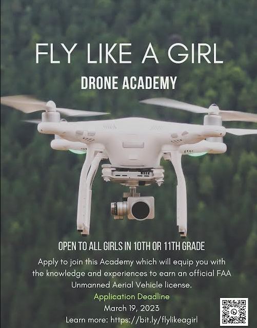 A+new+program+at+Baldwin+High+School+plans+to+teach+girls+aged+16+or+older+how+to+fly+a+drone.+