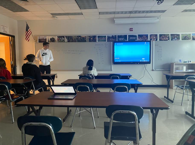 Fifth period was Society and Careers, where students watched their classmates projects.  