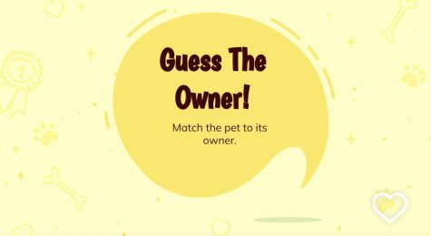Guess the Owner episode 1: Mrs. Fagnilli tries to match the pet to its faculty owner.