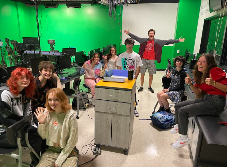 First period Production Studios gears up to start filming the school Morning Announcements.