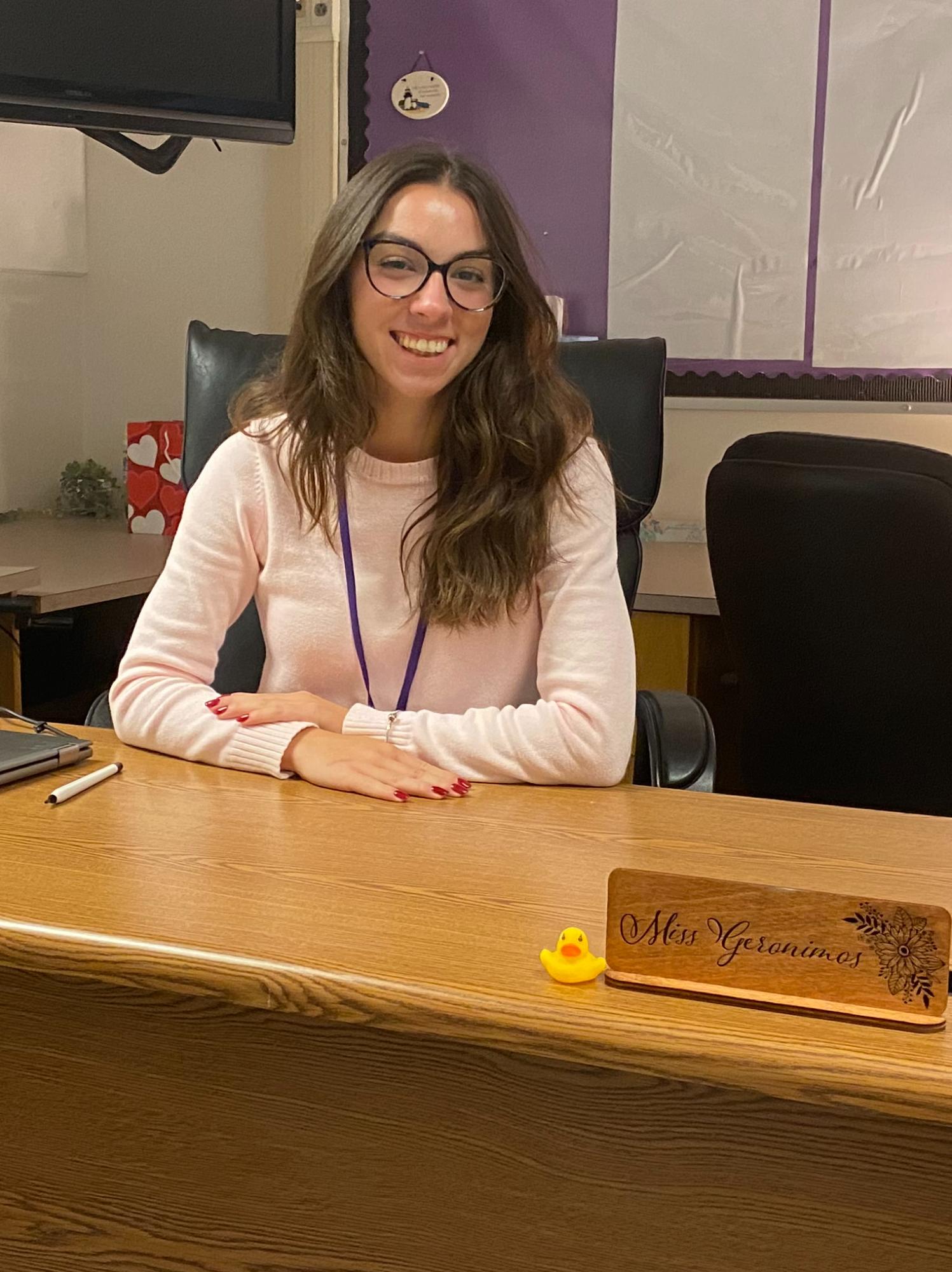 English teacher Meg Geronimos is starting her first year at Baldwin High School.