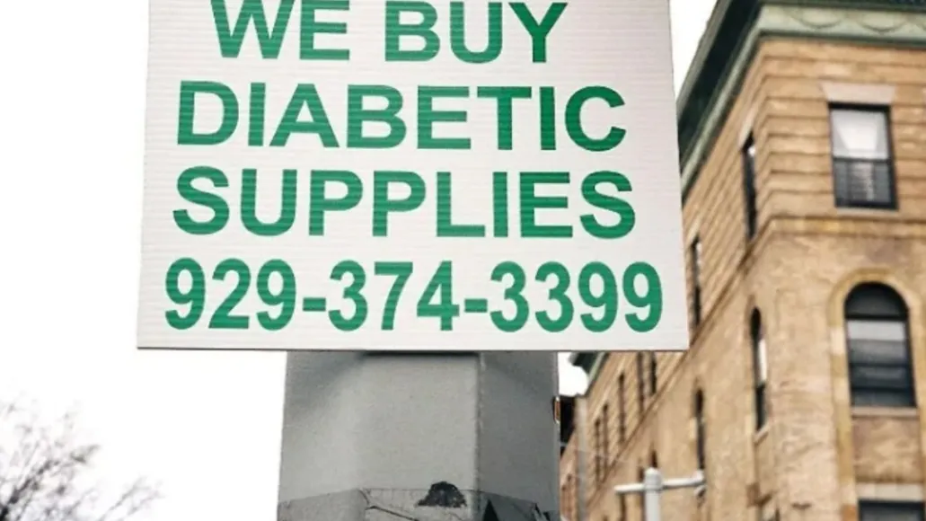We Buy Diabetic Test Strips by Armand Hammer advertisement. 