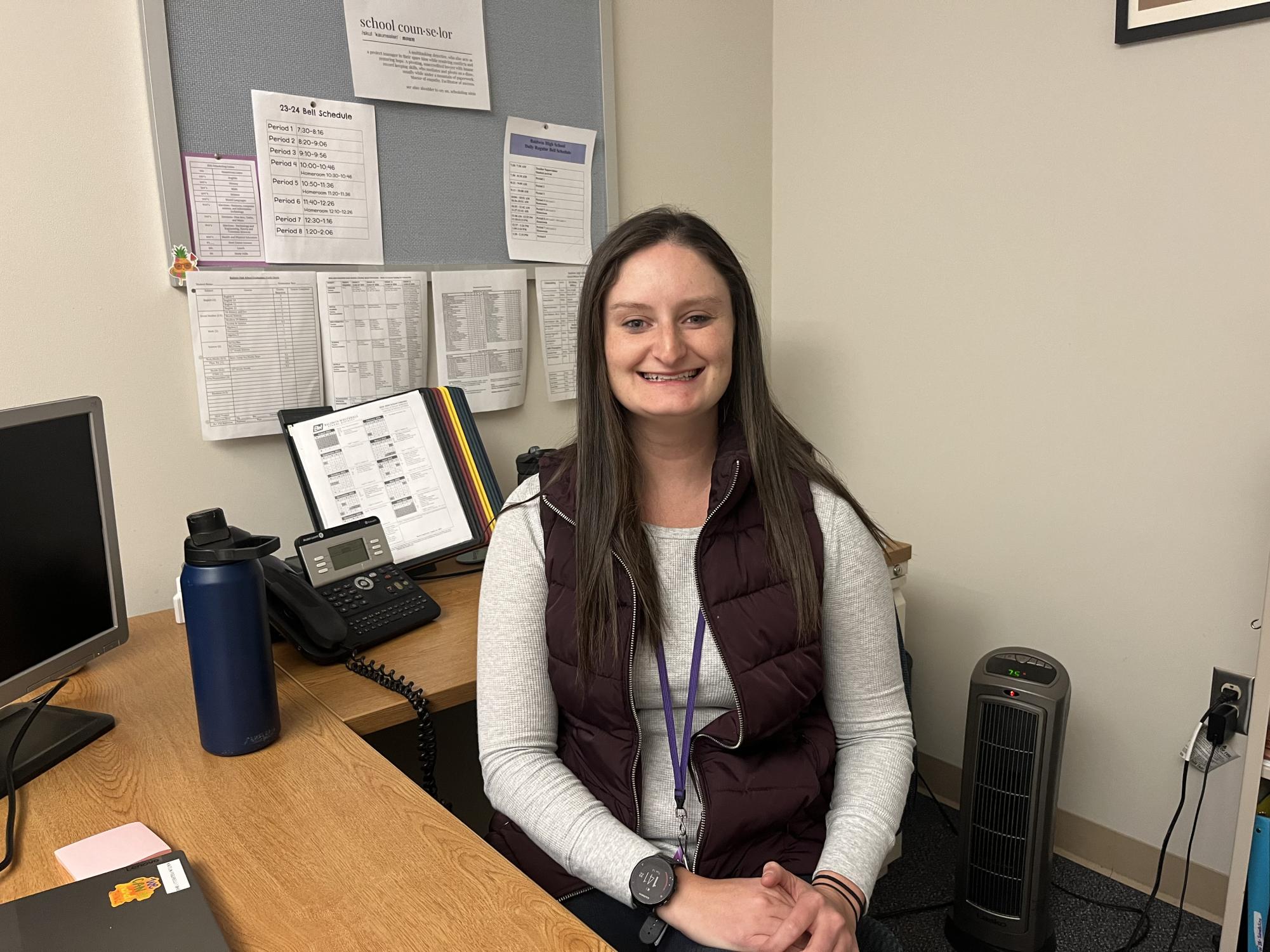 Kaitlyn Figurelli is beginning her first year working at Baldwin High School