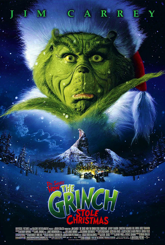 How the Grinch Stole Christmas stars Jim Carrey as the Grinch. 
