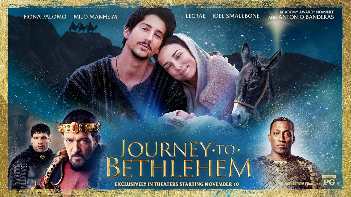 The film Journey to Bethlehem follows the stories of Mary and Joseph leading to the birth of Jesus. Photo via Sony Pictures