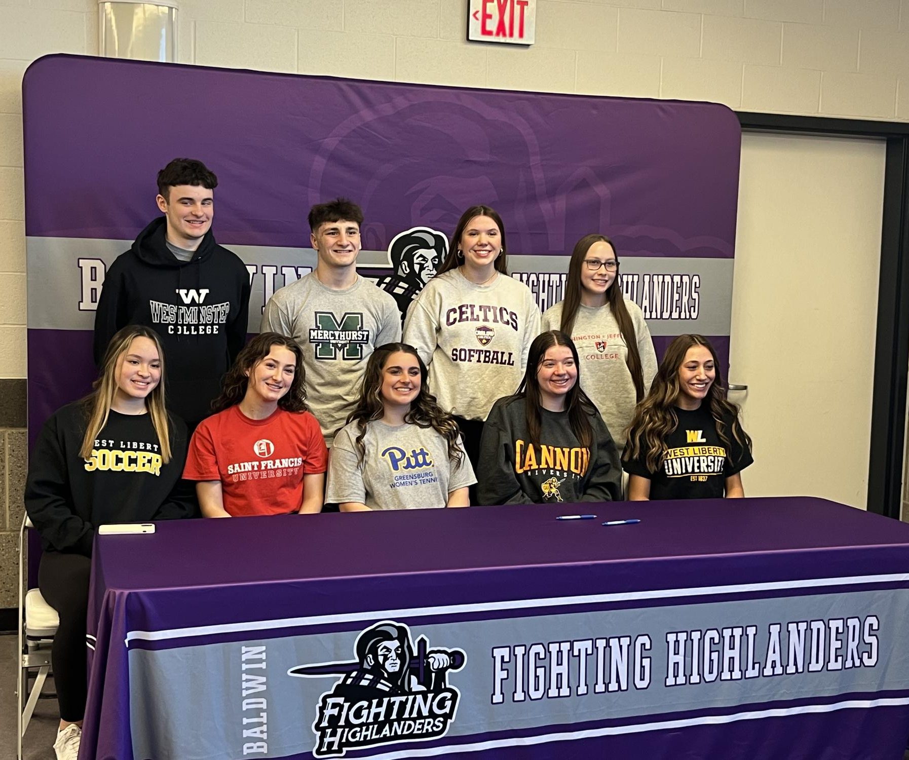 Seniors signed their letters of intent to continue their academic and athletic careers.