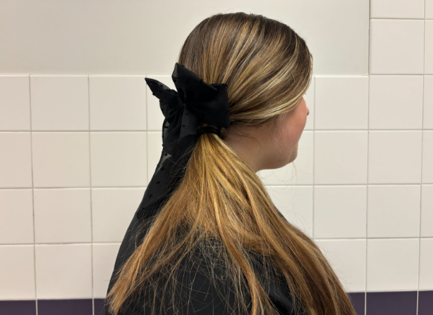 Freshman+Gwen+Gordon+wears+a+black+bow+with+her+outfit.+Bows+are+a+resurfaced+fashion+trend.