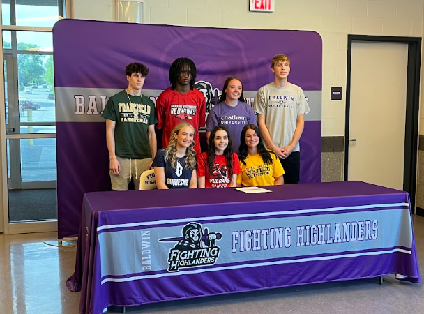 Seniors signed their letters of intent to continue their academic and athletic careers.
