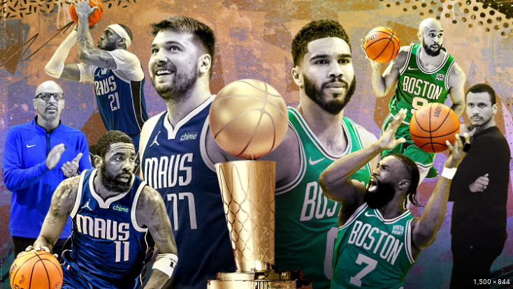 The one seeded Boston Celtics are matched up against the fifth seeded Dallas Mavericks in the 2024 NBA Finals. Photo via ESPN