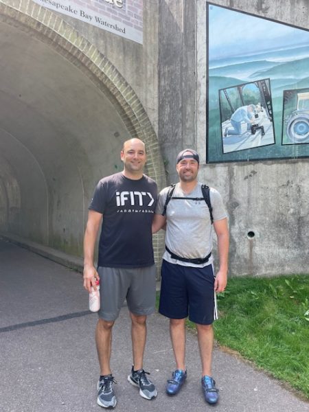 Jason Dolak and his brother-in-law Andy Urban stand at the Eastern Continental Divide.  
Photo Contributed by Jason Dolak