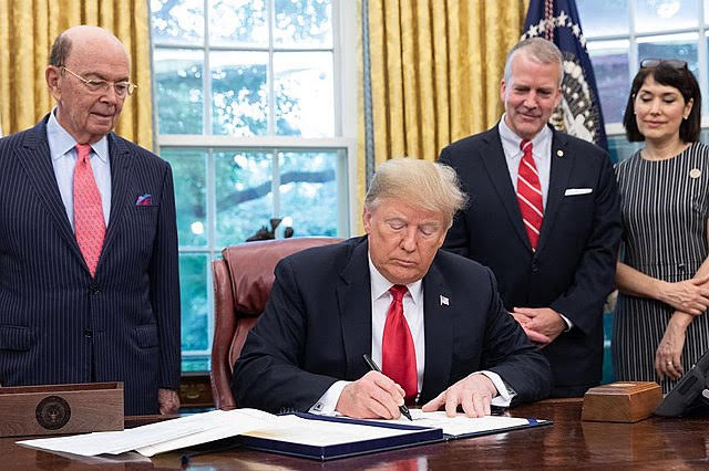 Since Republicans are predicted to have control of the both houses of Congress, it may be difficult for Democrats to have a say in the laws being passed. [Trump signing SOS Act.jpg] by [Dan Sullivan] is licenced under [CC BY-ND 2.0].