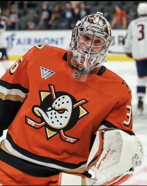 Gibson has had a 12-year career with the Anaheim Ducks. Image provided by Sue Gibson.