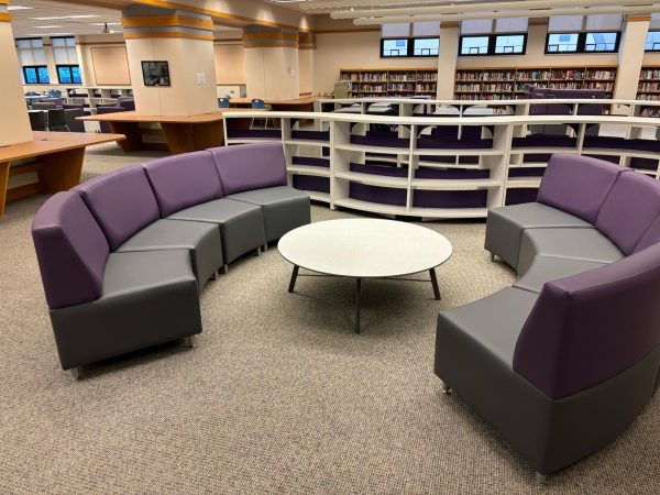 Large couch-like seating has been added to make it easier for large groups to engage.