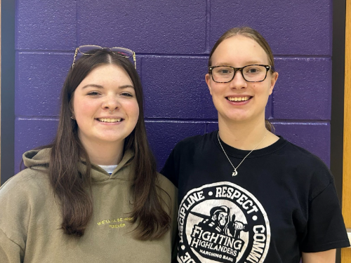Marley Murajda (left) and Eleanora Wilson both won Gold Keys at the 2025 Scholastic Art Awards competition. 
