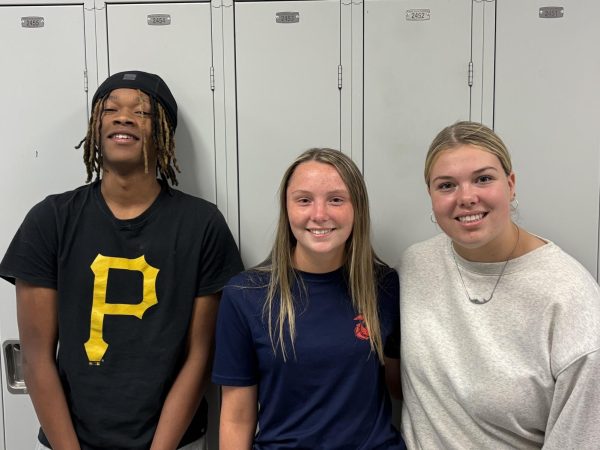 Junior Tamar Conner (from left), junior Daytona Hissong, and senior Gracie Gonzalez participated in the SkillsUSA competition in Hershey. 