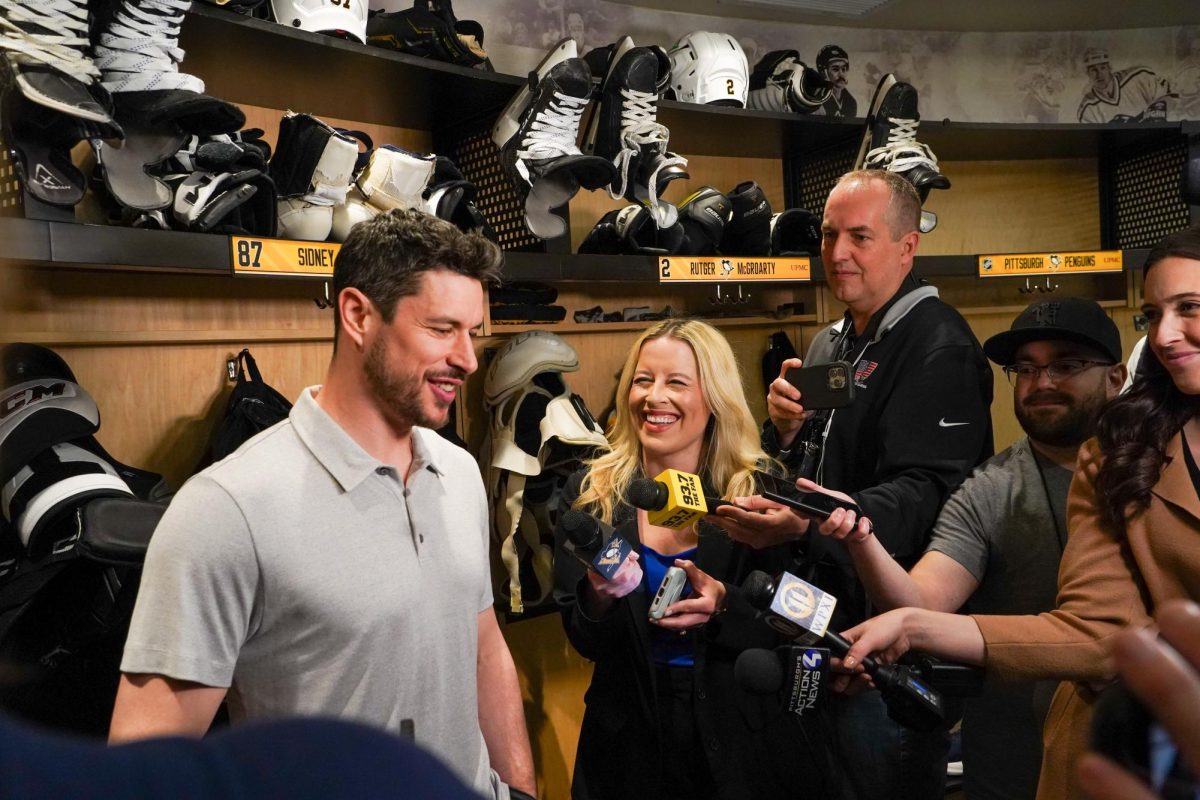 Crechiolo has developed close working relationships with coworkers and players alike, particularly with Crosby, Malkin and Letang. Photo via Michelle Crechiolo.
