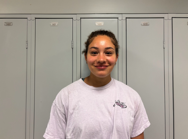 Senior Jazzy Green qualified for states in shot put on Wednesday. 