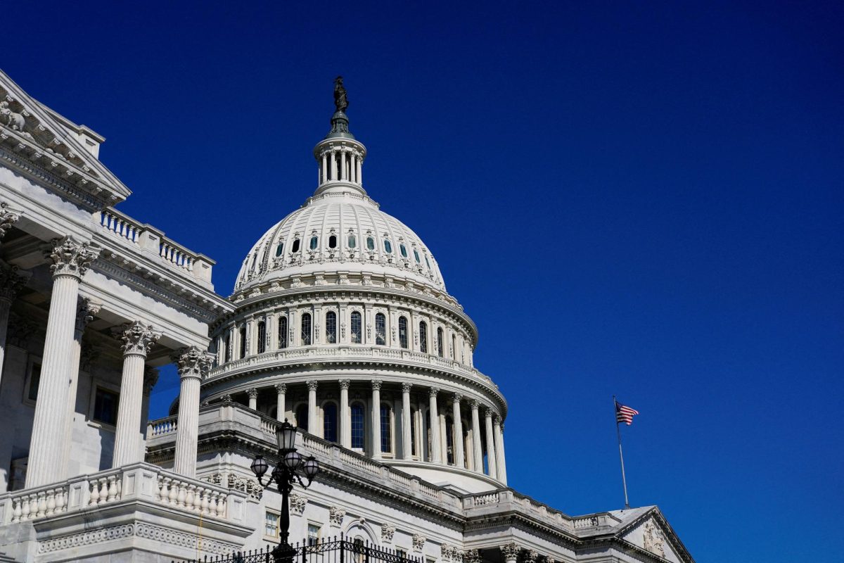 A view of the dome of the U.S. Capitol building, during a vote in the U.S. House of Representatives on a stopgap spending bill to avert a partial government shutdown that would otherwise begin October 1, on Capitol Hill in Washington, D.C. U.S., September 19, 2025. REUTERS/Kent Nishimura