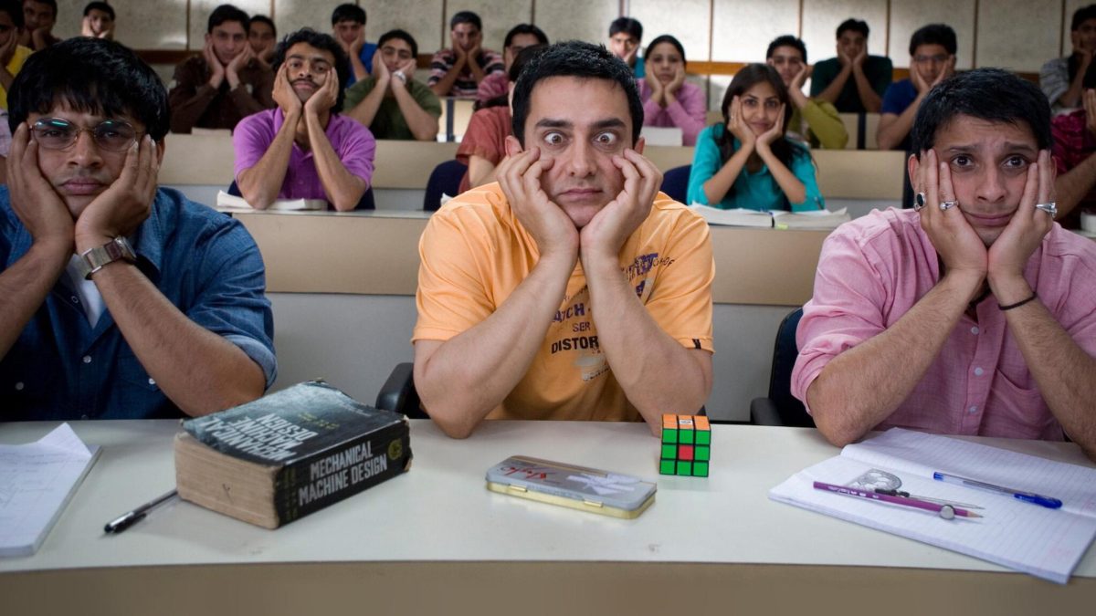 Khan plays the engineering student, Rancho, in '3 Idiots'. Image courtesy Vinod Chopra Films.