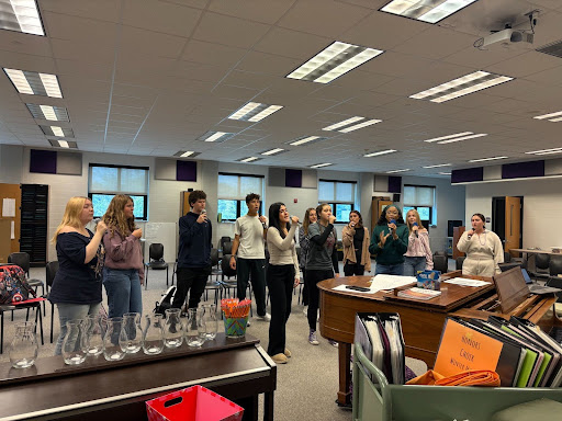 Baldwin students in the B-Side a cappella group will attend a PMEA festival on Saturday.