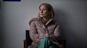 The Good Nurse is a true story focusing on the character Amy, played by Chastain. Photo via FilmNation Entertainment.
