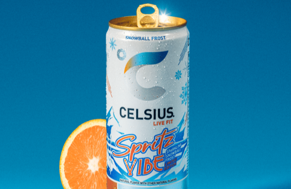 Celsius’ new Spritz Vibe energy drink isn’t bad, but its marketing and design are its only appeal. Photo via Celsius Energy Drinks.