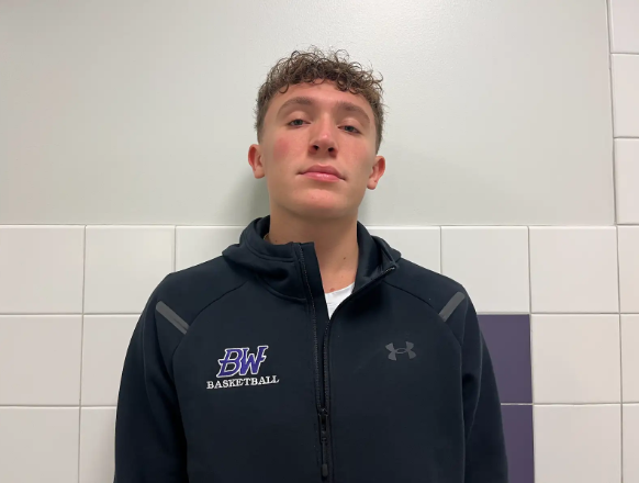 Senior Max Marzina has high hopes for the basketball team's future. 