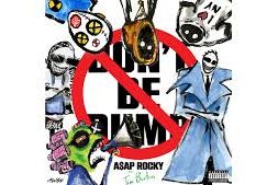 Writer and filmmaker Tim Burton designed the cover for Rocky’s new album. Image credit via AWGE / ASAP Worldwide and RCA Records. 

